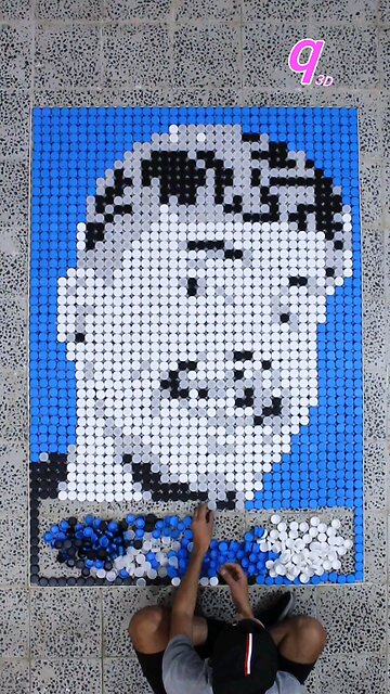 MrBeast was created using 1,872 bottle caps 😲