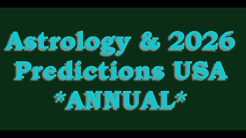 Astrology & Annual Predictions - USA - 2026