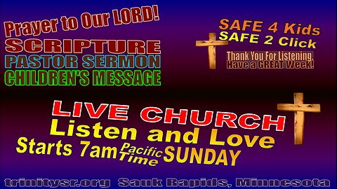 20251005 October 5th LIVE STREAM Church Service Trinity Lutheran Sauk Rapids MN Safe For Children