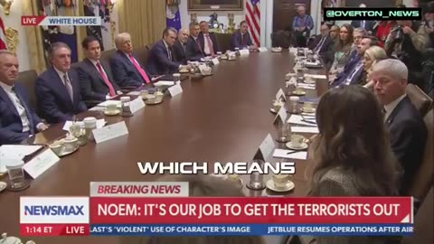 Secretary Kristi Noem just dropped a bombshell in the Cabinet Room.