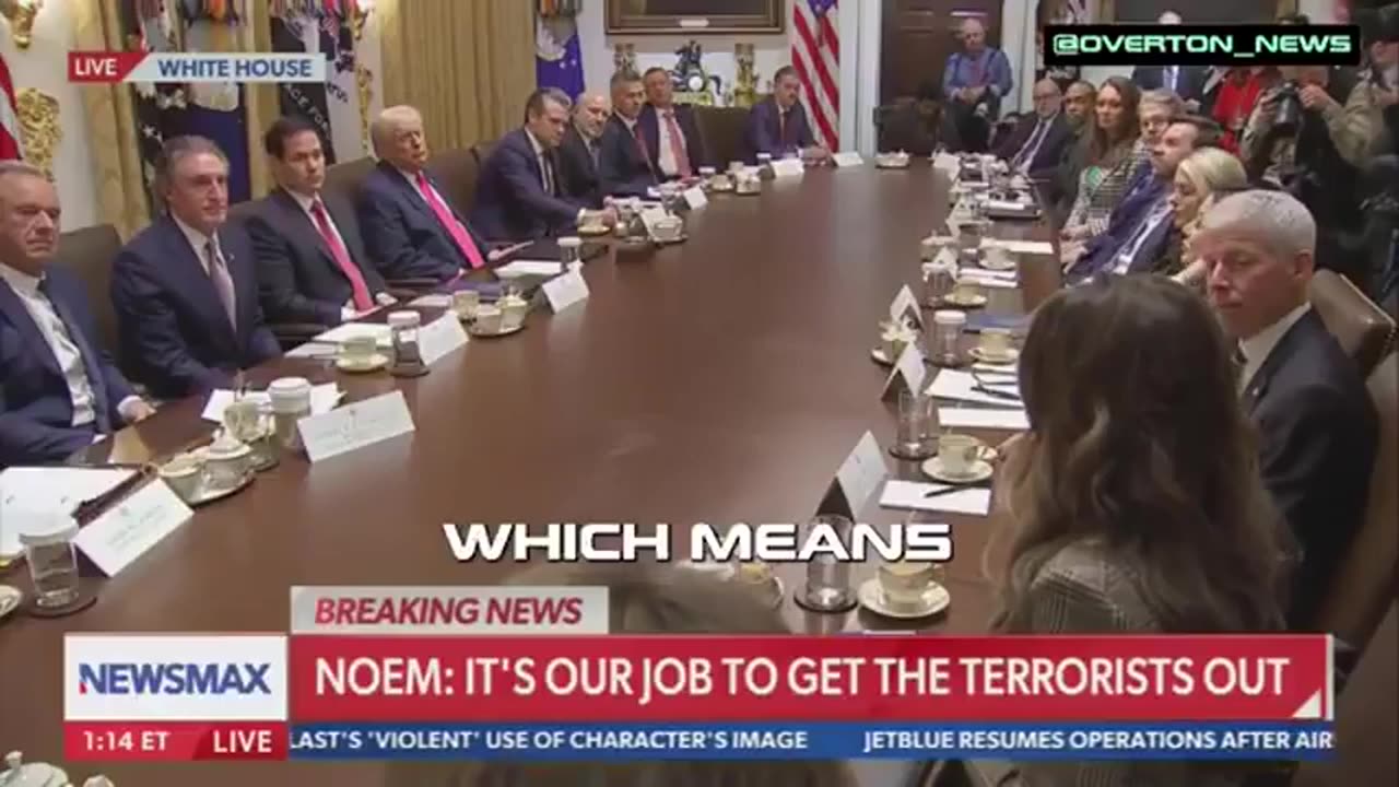 Secretary Kristi Noem just dropped a bombshell in the Cabinet Room.