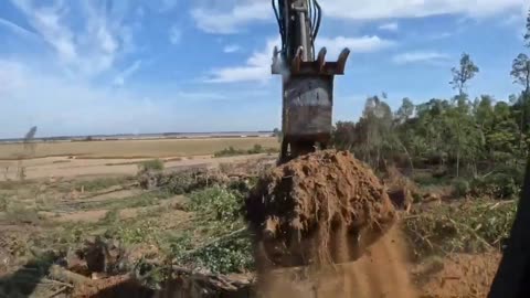 Yonaka Bulldozing: Ep 24 Brush Clearing and Tree Bucket Cutting Part 2