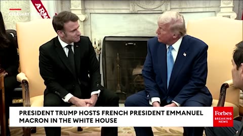 BREAKING NEWS: Trump, Macron Take Multiple Questions From The Press During Oval Office Meeting