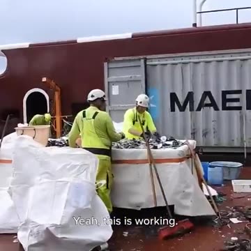 Removing Plastic Garbage From the Ocean. Heros!