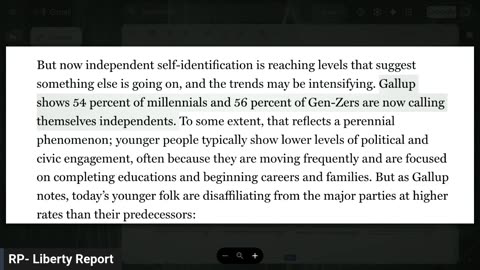 The Kids Are Gonna Be Alright -- Young Americans Turn Away From The Uniparty System
