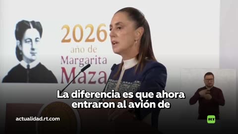 Sheinbaum da detalles de la llegada de un avión militar de EE.UU. a México