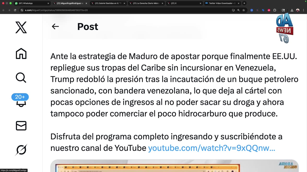 12/12/2025 La caida inminente de Nicolas Maduro.