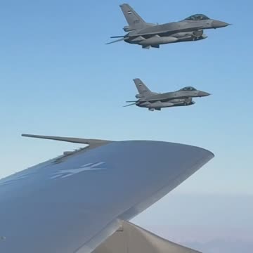 Egyptian F16s Escorting Trump's Plane