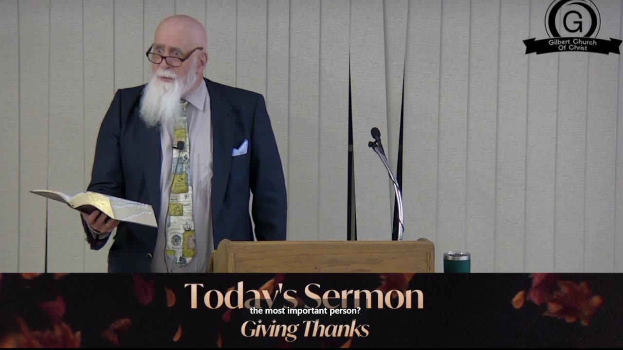 Sunday sermon: Giving Thanks.