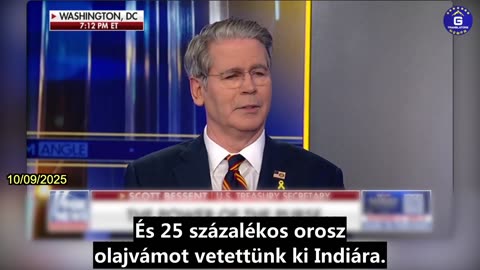 【HU】Bessent: A Kínára kivetett vámok gyorsan véget vethetnek az ukrajnai háborúnak