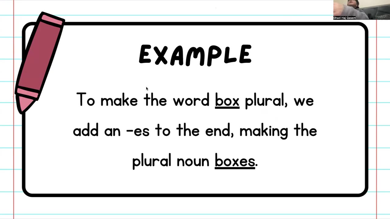 Singular and Plural nouns Class 1