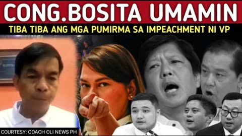 CONG.BOSITA IKINANTA ANG MGA KONGRESISTA NA PUMIRMA! TAMBA NABULABOG MALAKING GULO TO!