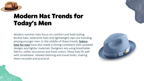 Classic and Modern Summer Hats for Men