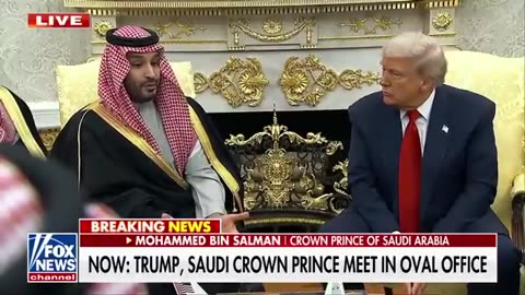 Trump SCOLDS reporter's questions to Saudi crown prince