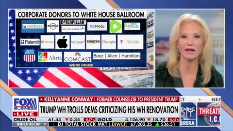 Kellyanne Conway Has A Theory Why Left Is Melting Down Over Trump’s Ballroom