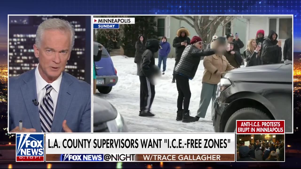 Trace Gallagher: The violence is not coming from ICE...
