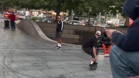 🙌💧 Can He Dodge The Water Splash? Epic Skate Avoidance | SkateNation