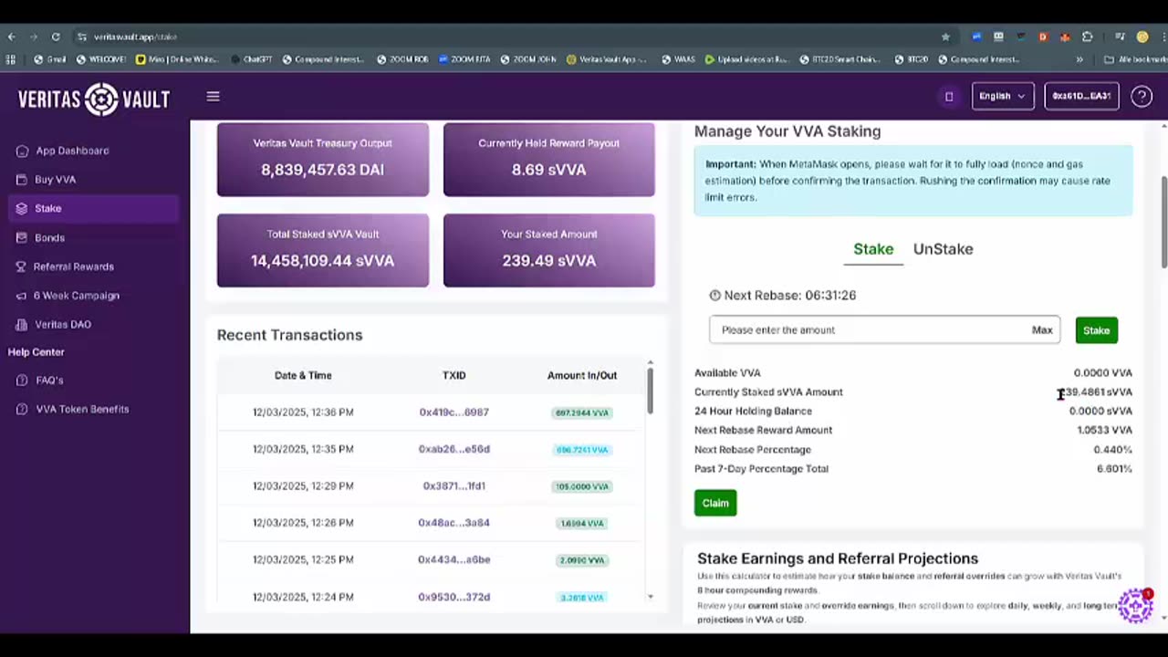 VERITAS VAULT NEDERLAND (beste demo) AUTOMATISCHE CRYPTO STAKING WINST (001) TOP TEAM ROB BUSER