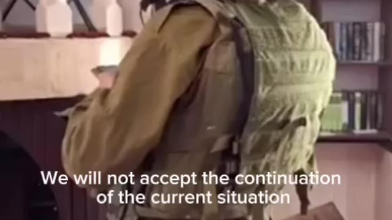 The spokesperson of the Israeli occ-upa-tion army delivers a message