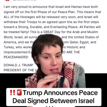 ‼️🚨Trump says Israel and Hamas Deal Reached!