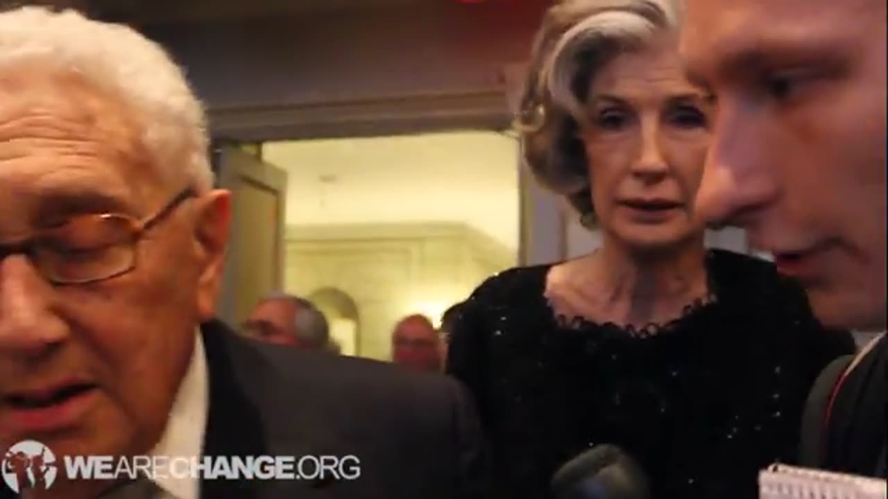 (2012) Henry Kissinger getting confronted by Luke Rudkowski about his DEPOPULATION PLAN