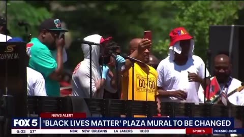 BLM PLAZA IN DC WILL BE PAINTED OVER AND RENAMED.