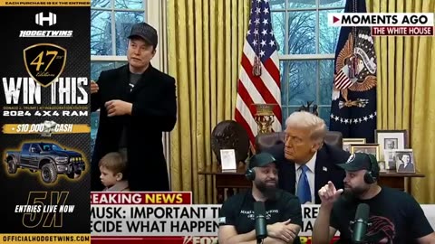 Conservative Twins - Musk and Trump Doge Press Conference at White House...