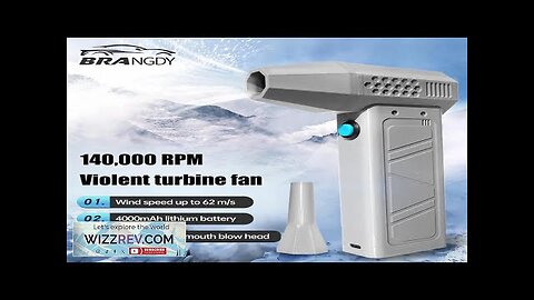 2024 Mini Turbo Jet Fan 140000RPM Brushless Motor Adjustable wind speed Handheld Review