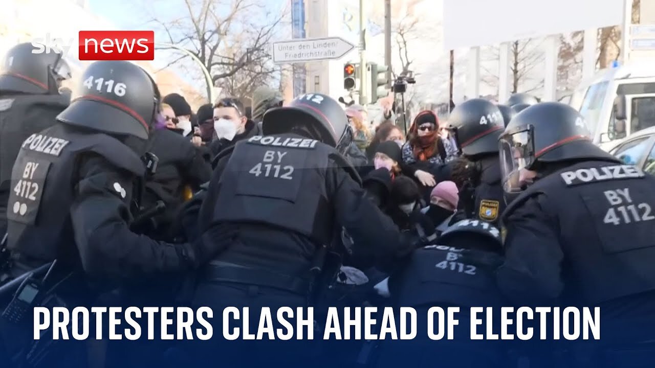 Protesters clash ahead of Germany_s national election