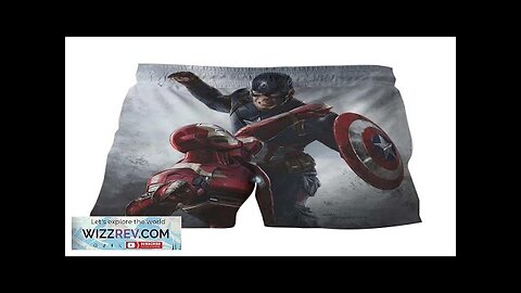 Captain America Vs Iron Man on White Full Print Boardshorts Review