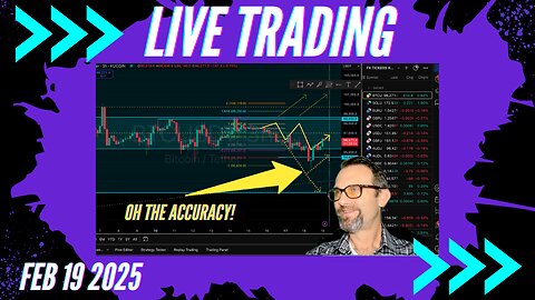 $Bitcoin Cowboy Called It! Live Trading 2/19/2025 $Bitcoin, $Forex, $Stocks, $Gold $Silver