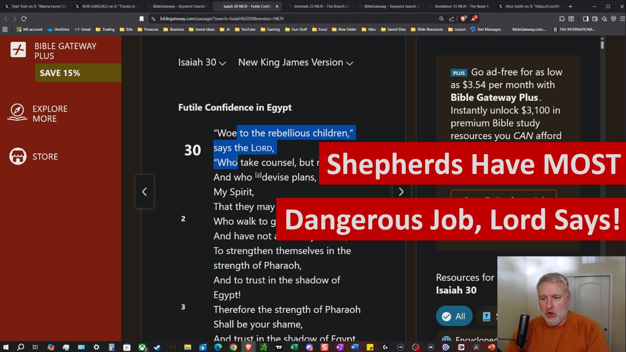 Lord tells these people, Don't SCREW UP! And many of them have!