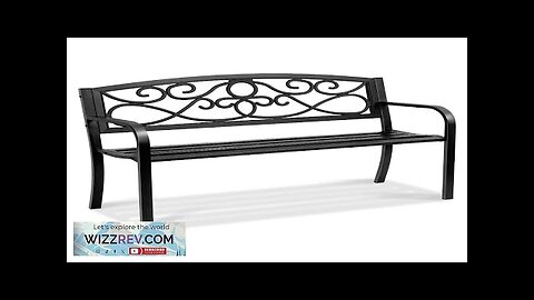 VEVOR Outdoor Bench 50 inches Metal Garden Bench for Outdoors 550 lbs Review