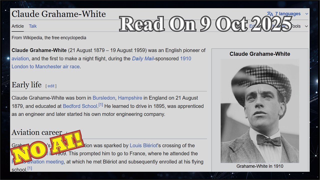Claude Grahame-White (No AI) - 9 October 2025