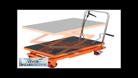 VEVOR Hydraulic Lift Table Cart 330lbs Capacity 50" Lifting Height Manual Double Review