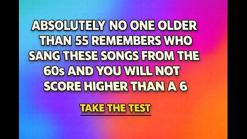 Only if you are older than 55 you stand a change in this music quiz