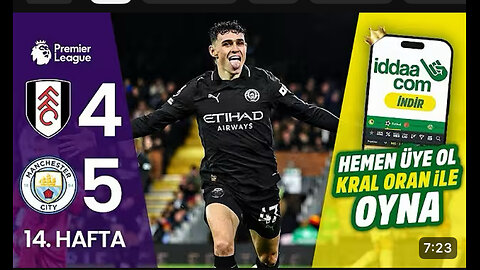 FULHAM VS MANCHESTER CITY game highlights