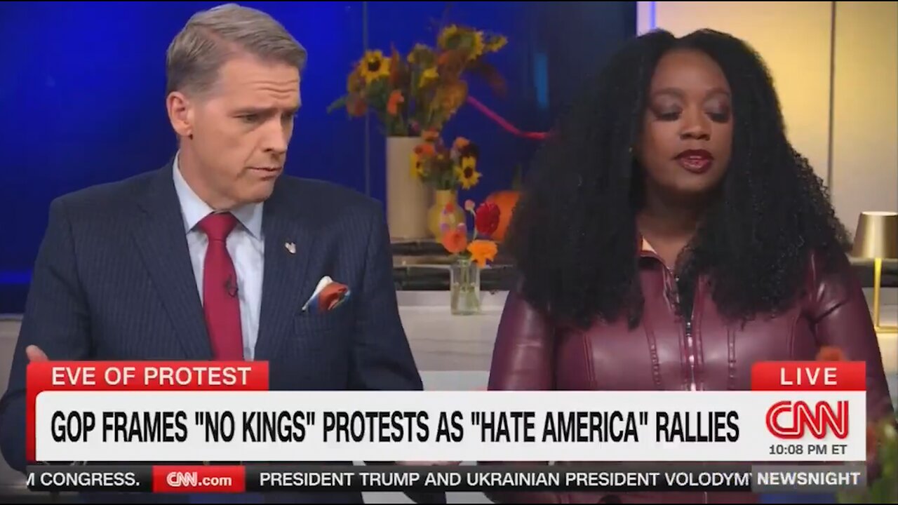 Scott Jennings FIRES BACK At CNN Panelist Over "No Kings" Protest