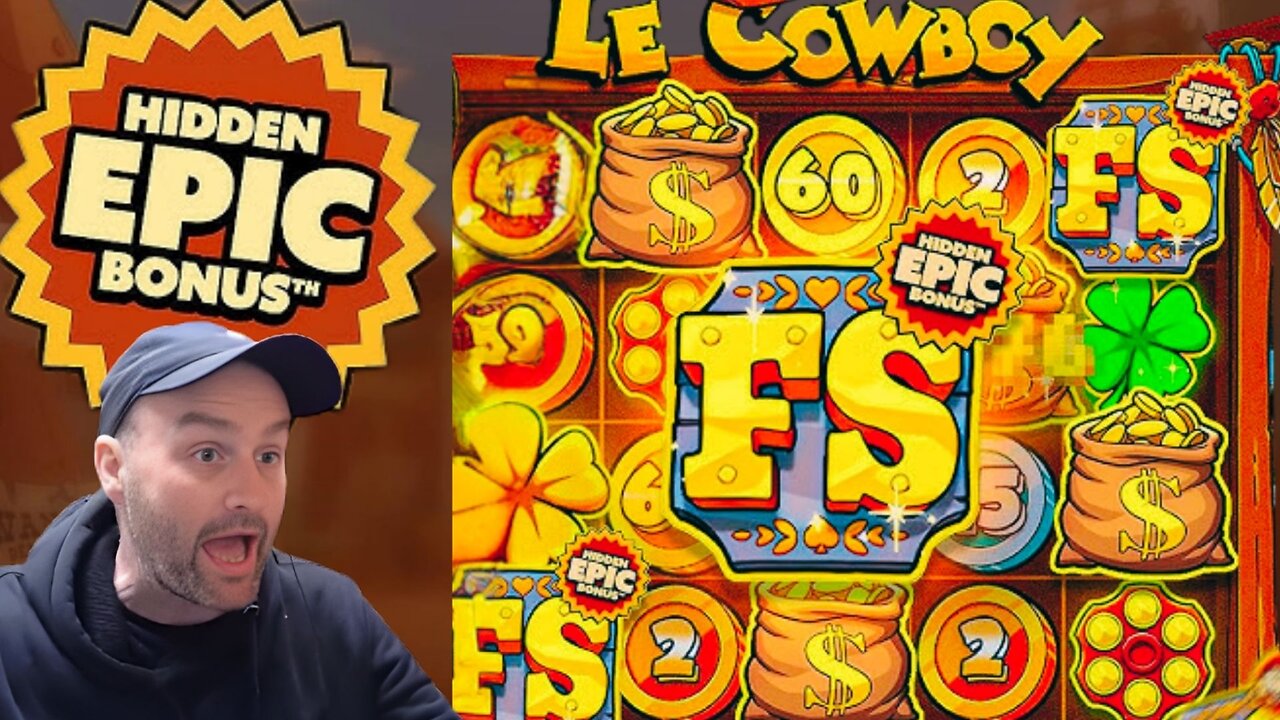 I gambled for the EPIC BONUS on #lecowboy by @hacksawgaming