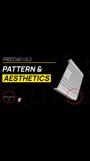 ✒ FreeCAD 1 Tutorial - FreeCAD MultiTransform - FreeCAD Thickness - FreeCAD Pattern | #Shorts