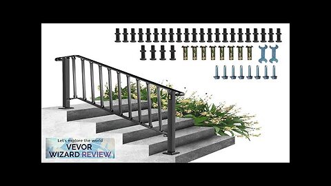 VEVOR Handrails for Outdoor Steps Fit 4 or 5 Steps Outdoor Stair Review