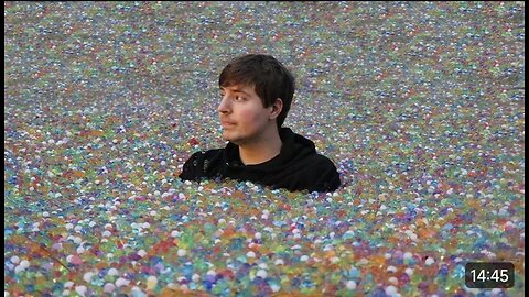 MrBeast put 100 million orbeez in his friend's backyard😱😱