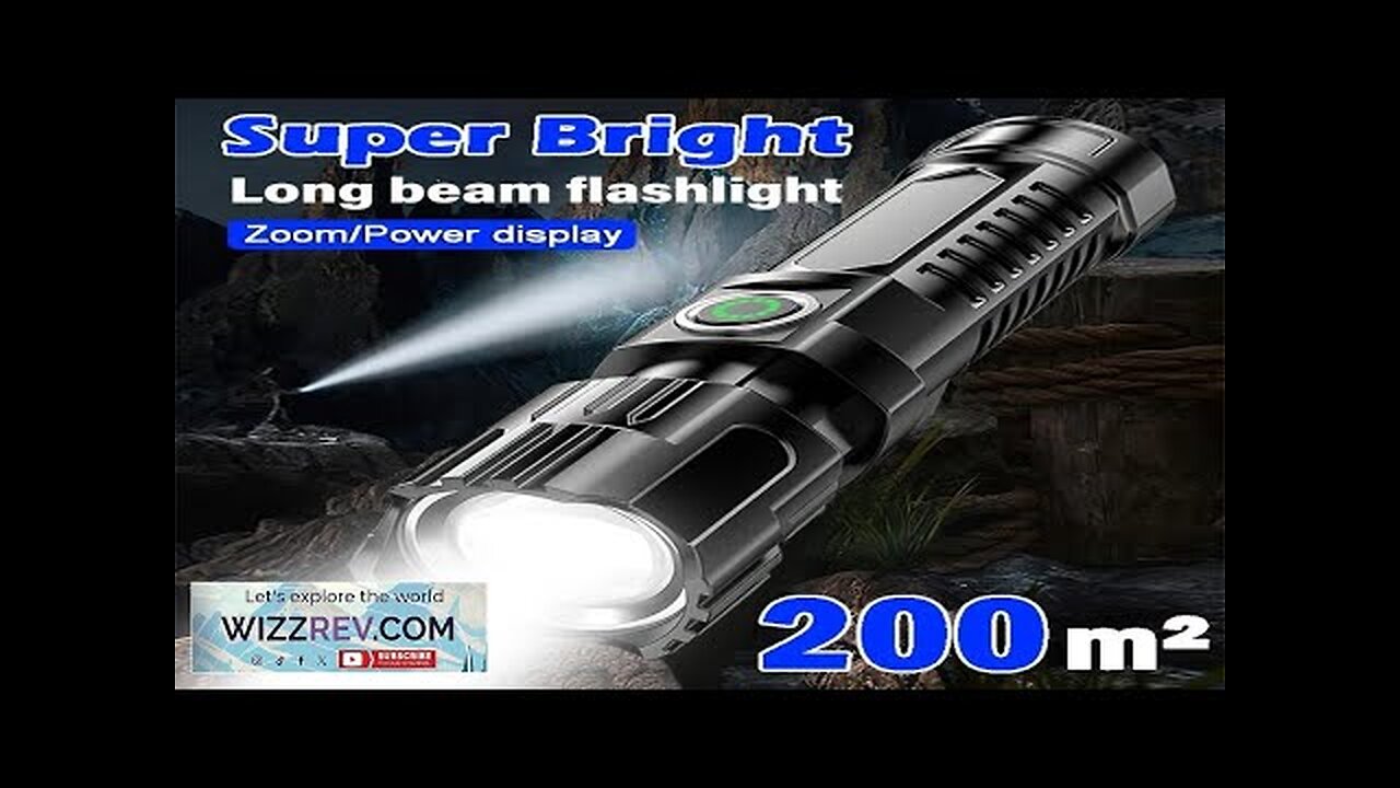 P200 Super Powerful LED Flashlight Zoom Tactical Torch Built-in Battery USB Rechargeable Review