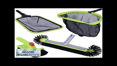 Deluxe Swimming Pool Cleaning Kit Including Professional Leaf Skimmer NetHalf-Depth Fine Review