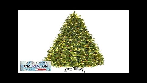 8ft Pre-Lit Artificial Christmas TreePremium Spruce Hinged Tree 600 LED Lights Review