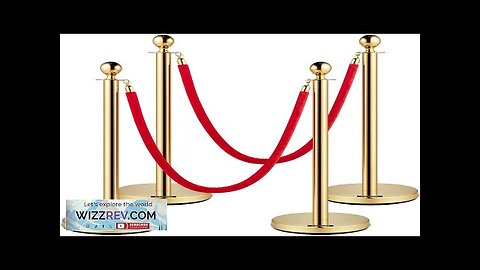 VEVOR Velvet Ropes and Posts 5 ft/1.5 m Red Rope Stainless Steel Review