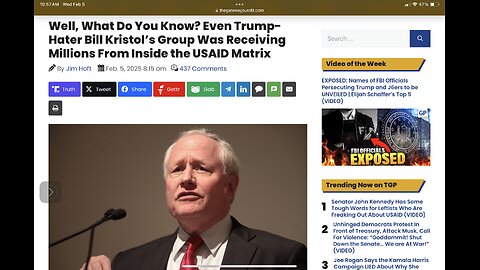 Even Trump-Hater Bill Kristol’s Group Was Receiving Millions From Inside the USAID Matrix