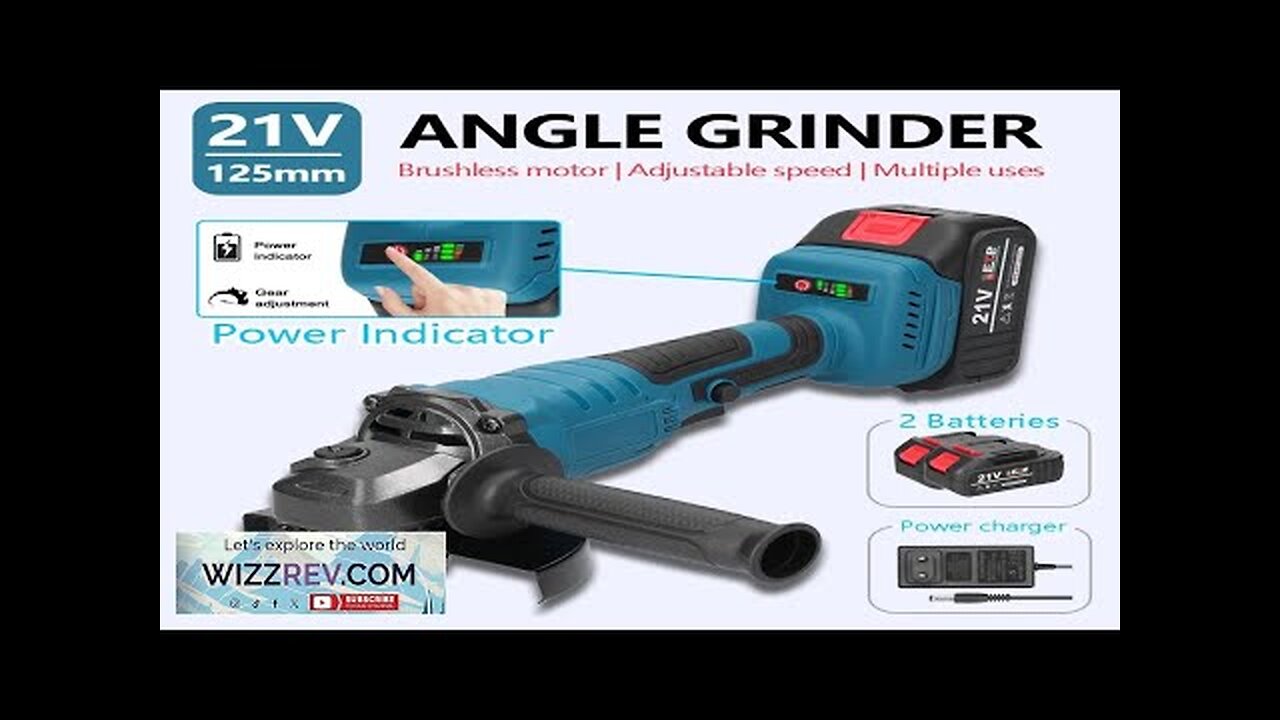 21V Electric Angle Grinder 125mm M14 Brushless Electric Grinding Tool Lithium Cutting Review