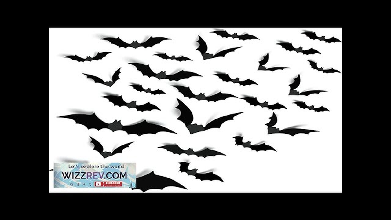 Halloween Party Supplies Hallween Decorations Bats Wall Decor 140PCS Realistic PVC 3D Review