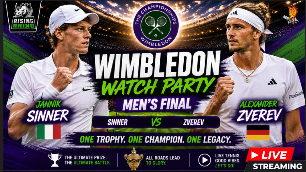 Wimbledon Men's Final Live Watch Party: Jannik Sinner vs Alexander Zverev
